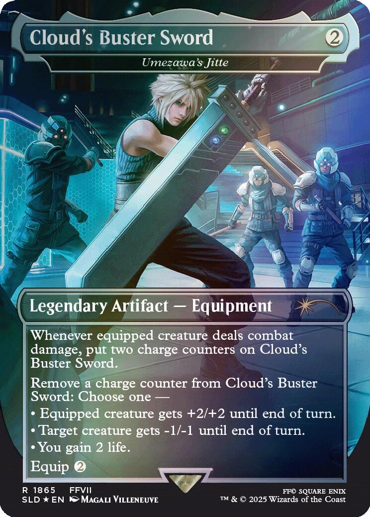 Cloud's Buster Sword - Umezawa's Jitte (Rainbow Foil) [Secret Lair Drop Series] | Spectrum Games