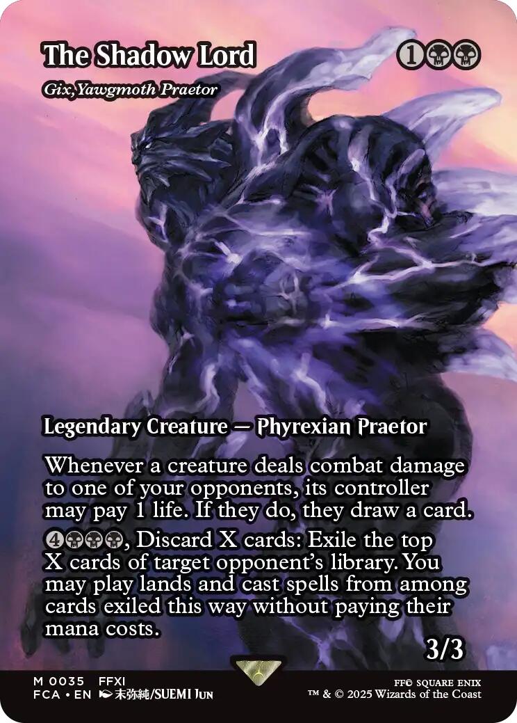 The Shadow Lord - Gix, Yawgmoth Praetor (Showcase) [FINAL FANTASY : Through the Ages] | Spectrum Games