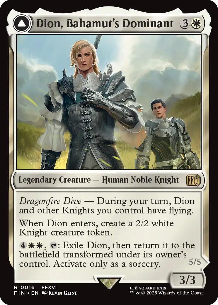 Dion, Bahamut's Dominant // Bahamut, Warden of Light [FINAL FANTASY] | Spectrum Games