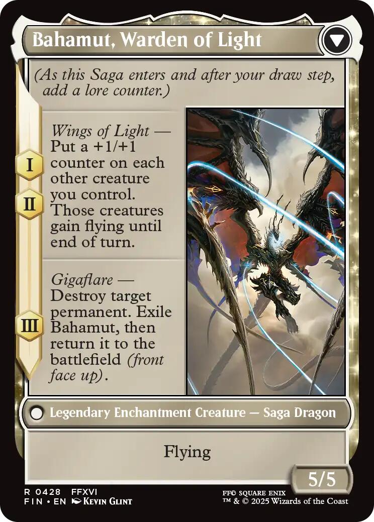 Dion, Bahamut's Dominant // Bahamut, Warden of Light (Extended Art) [FINAL FANTASY] | Spectrum Games