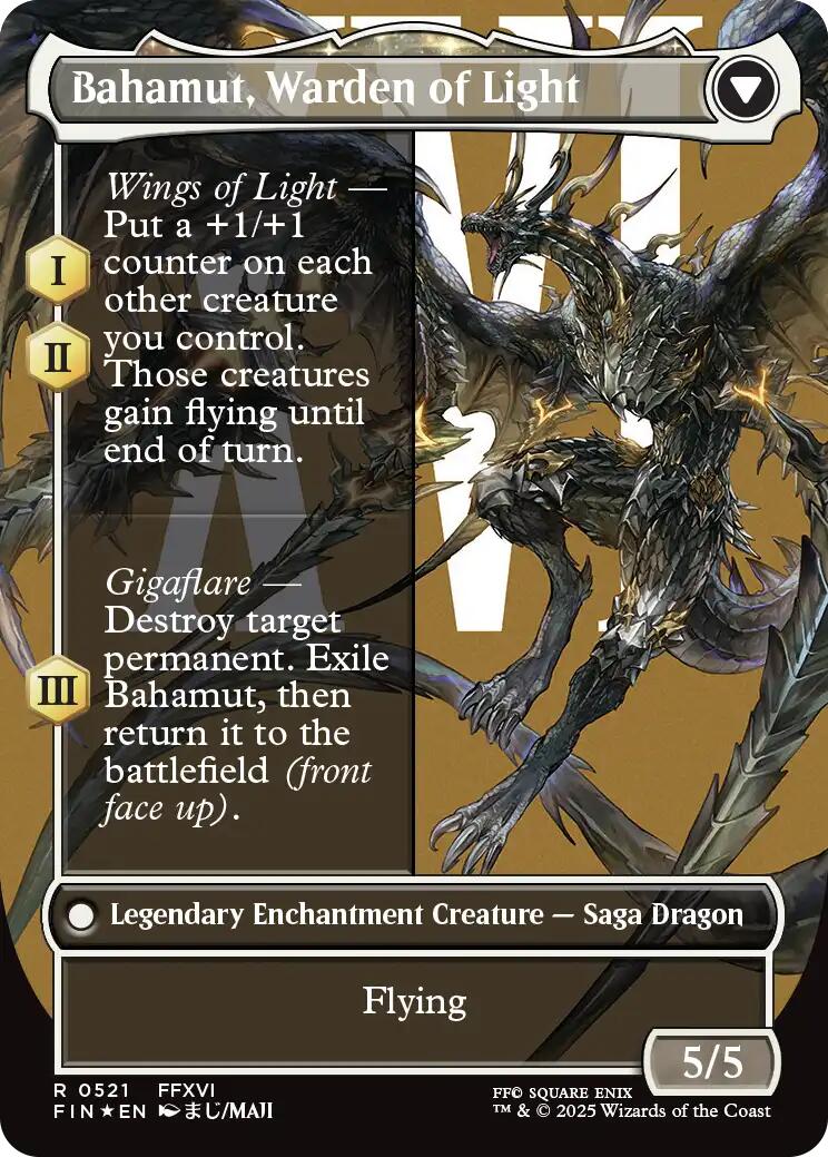 Dion, Bahamut's Dominant // Bahamut, Warden of Light (Borderless) (Surge Foil) [FINAL FANTASY] | Spectrum Games
