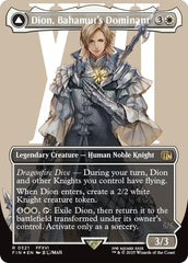 Dion, Bahamut's Dominant // Bahamut, Warden of Light (Borderless) (Surge Foil) [FINAL FANTASY] | Spectrum Games