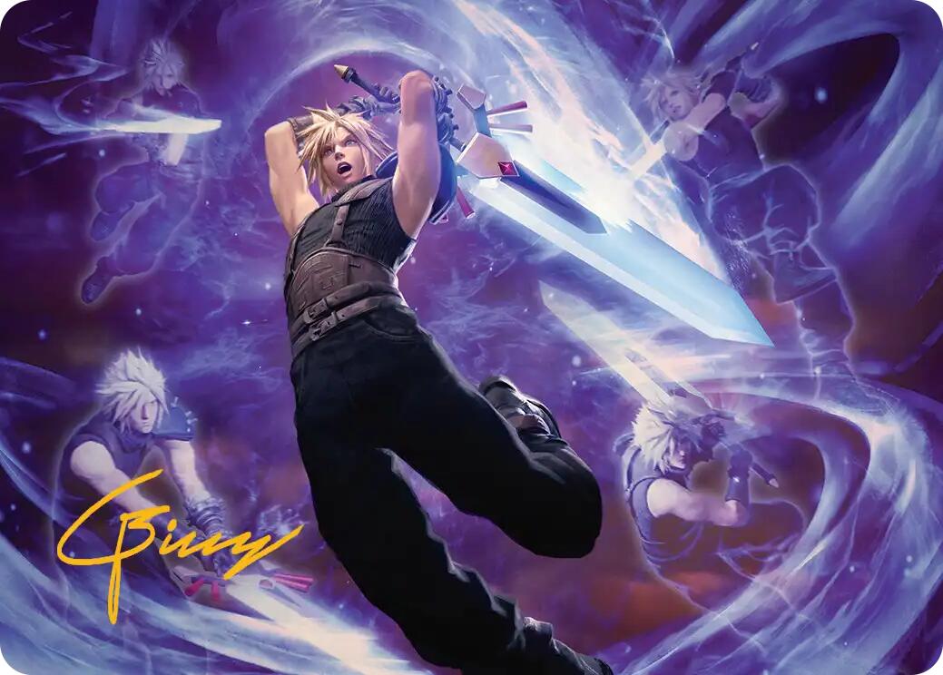 Cloud's Limit Break Art Card (Gold-Stamped Signature) [FINAL FANTASY Art Series] | Spectrum Games