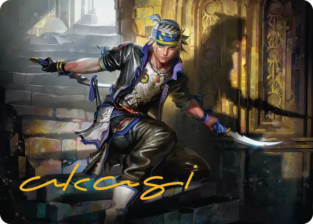 Locke Cole Art Card (Gold-Stamped Signature) [FINAL FANTASY Art Series] | Spectrum Games