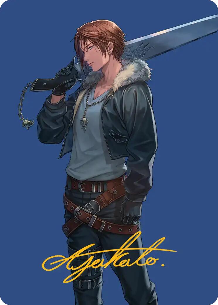 Squall, SeeD Mercenary Art Card (Gold-Stamped Signature) [FINAL FANTASY Art Series] | Spectrum Games