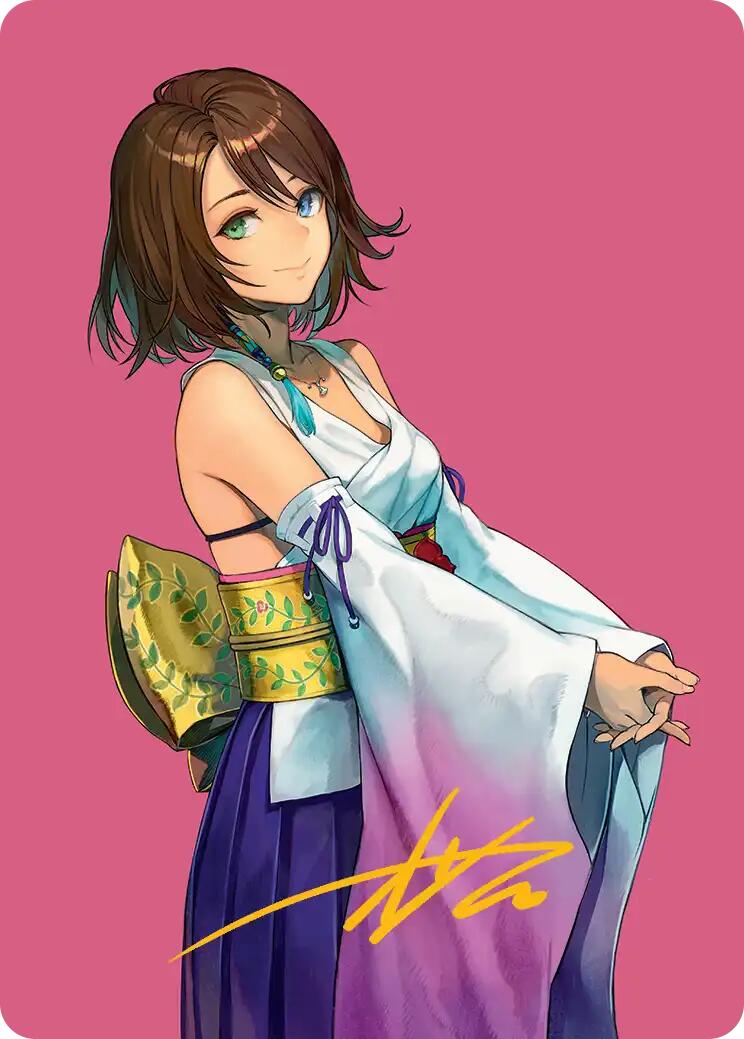 Yuna, Hope of Spira Art Card (Gold-Stamped Signature) [FINAL FANTASY Art Series] | Spectrum Games