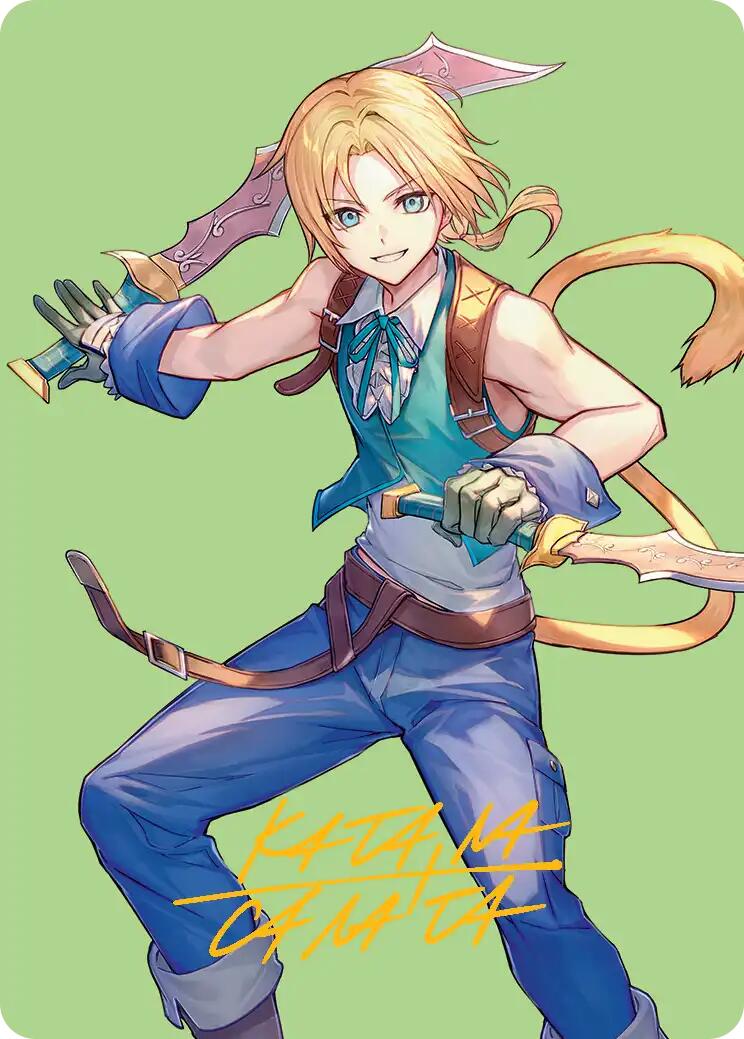 Zidane, Tantalus Thief Art Card (Gold-Stamped Signature) [FINAL FANTASY Art Series] | Spectrum Games