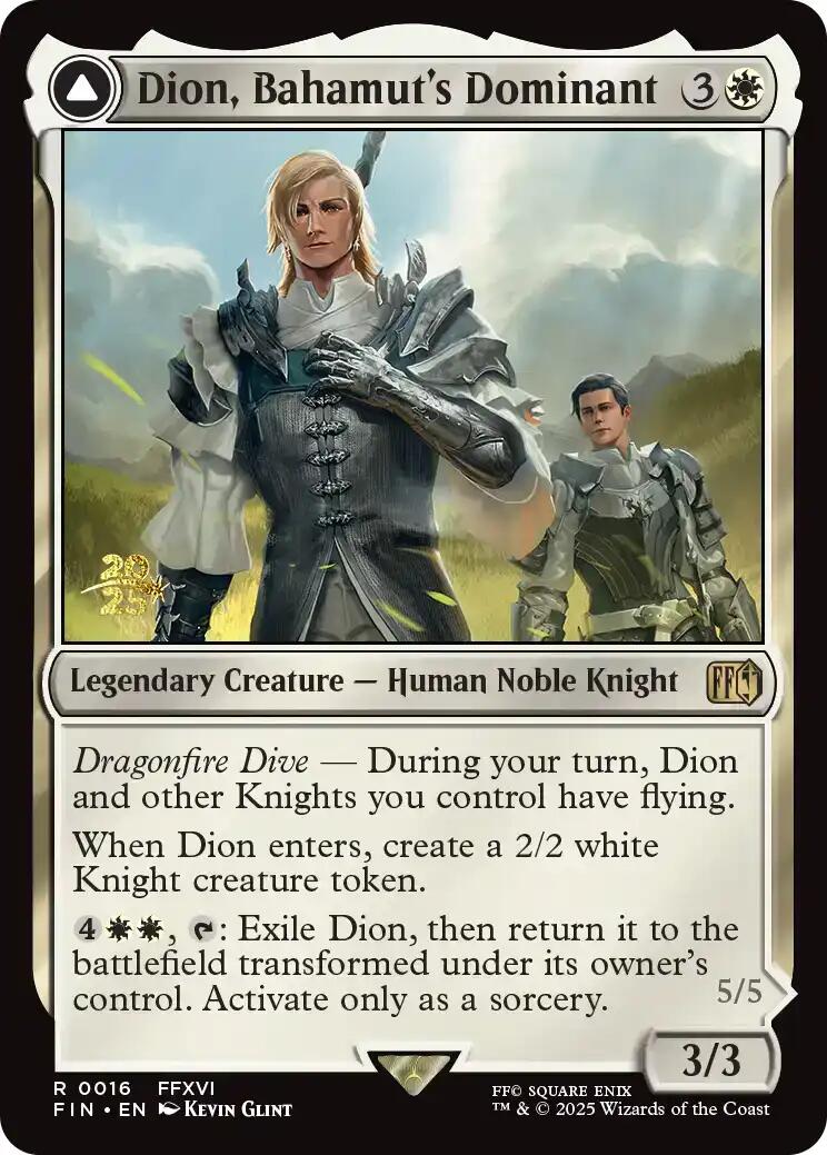 Dion, Bahamut's Dominant // Bahamut, Warden of Light [FINAL FANTASY Prerelease Promo] | Spectrum Games