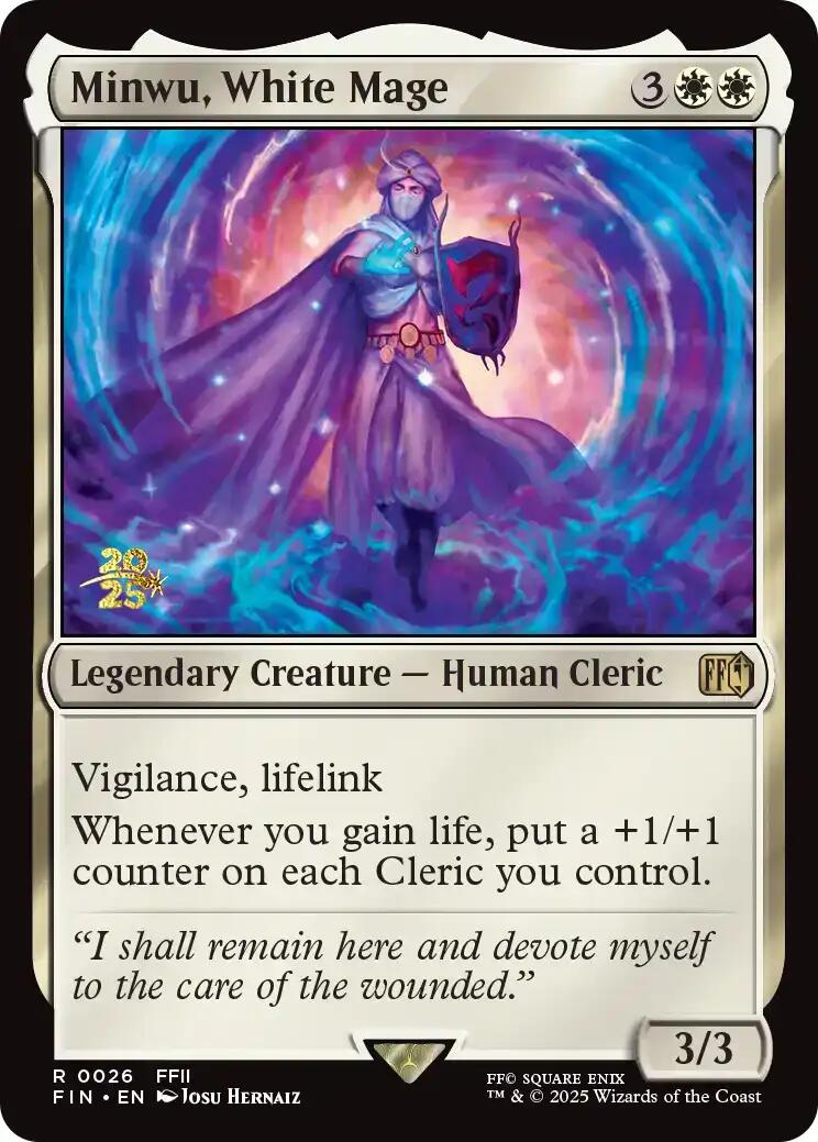 Minwu, White Mage [FINAL FANTASY Prerelease Promo] | Spectrum Games