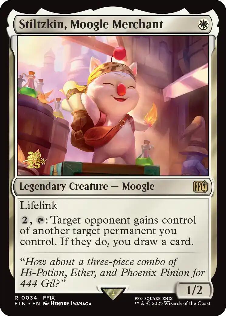 Stiltzkin, Moogle Merchant [FINAL FANTASY Prerelease Promo] | Spectrum Games