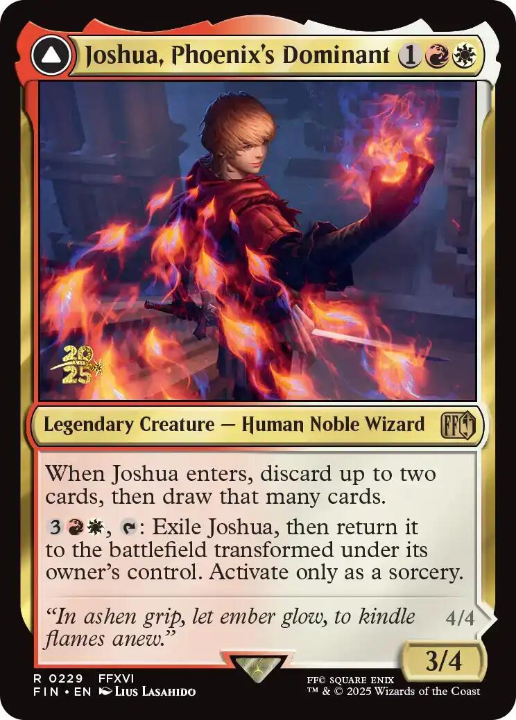 Joshua, Phoenix's Dominant // Phoenix, Warden of Fire [FINAL FANTASY Prerelease Promo] | Spectrum Games