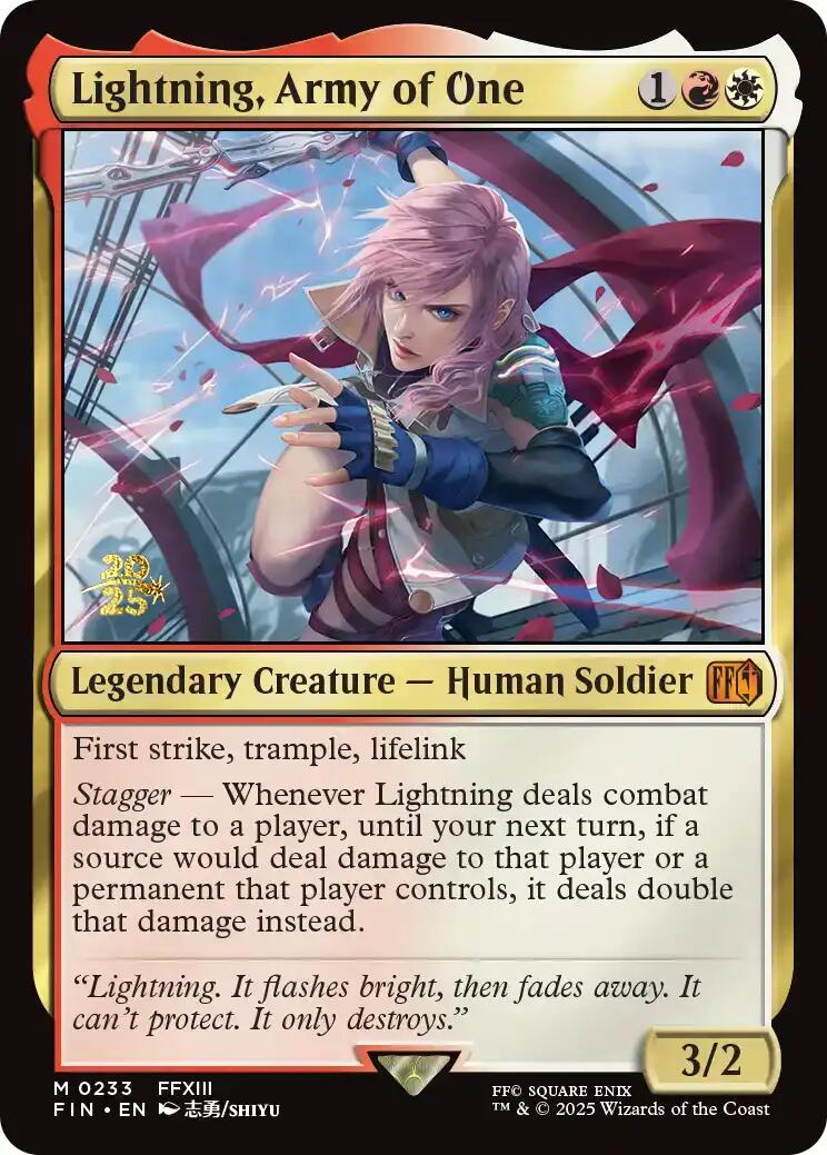 Lightning, Army of One [FINAL FANTASY Prerelease Promo] | Spectrum Games