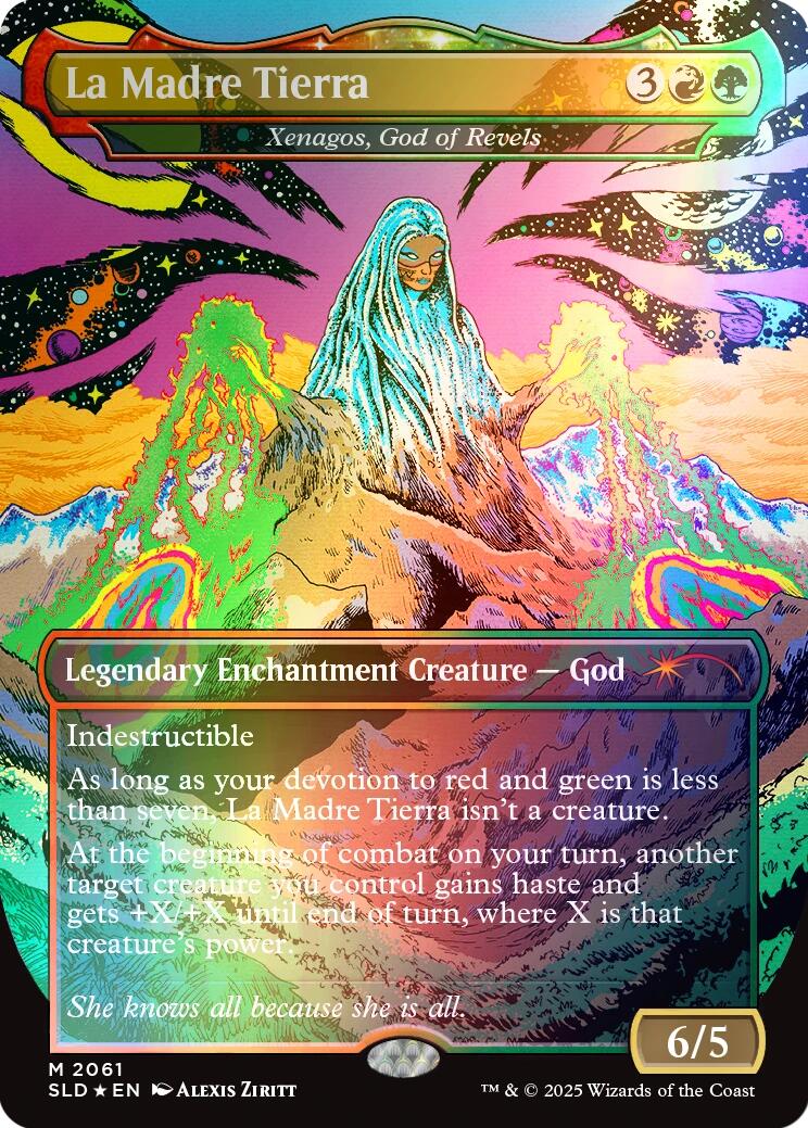 La Madre Tierra - Xenagos, God of Revels (Rainbow Foil) [Secret Lair Drop Series] | Spectrum Games