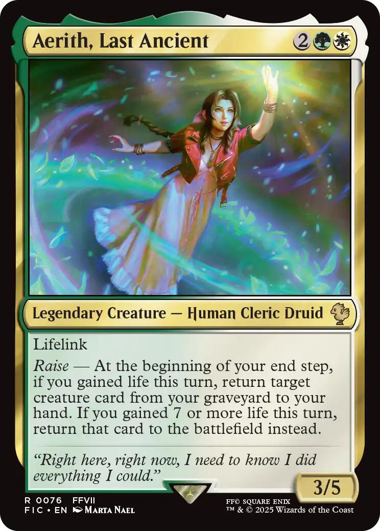 Aerith, Last Ancient (Surge Foil) [FINAL FANTASY Commander] | Spectrum Games