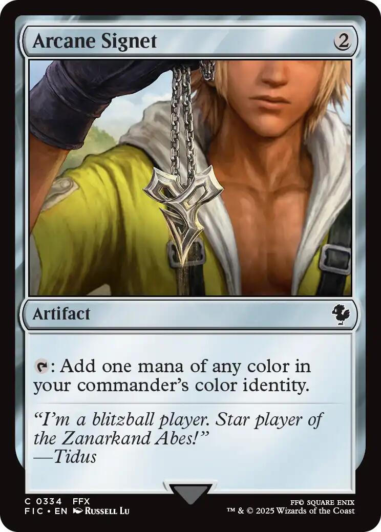 Arcane Signet (0334) (Surge Foil) [FINAL FANTASY Commander] | Spectrum Games