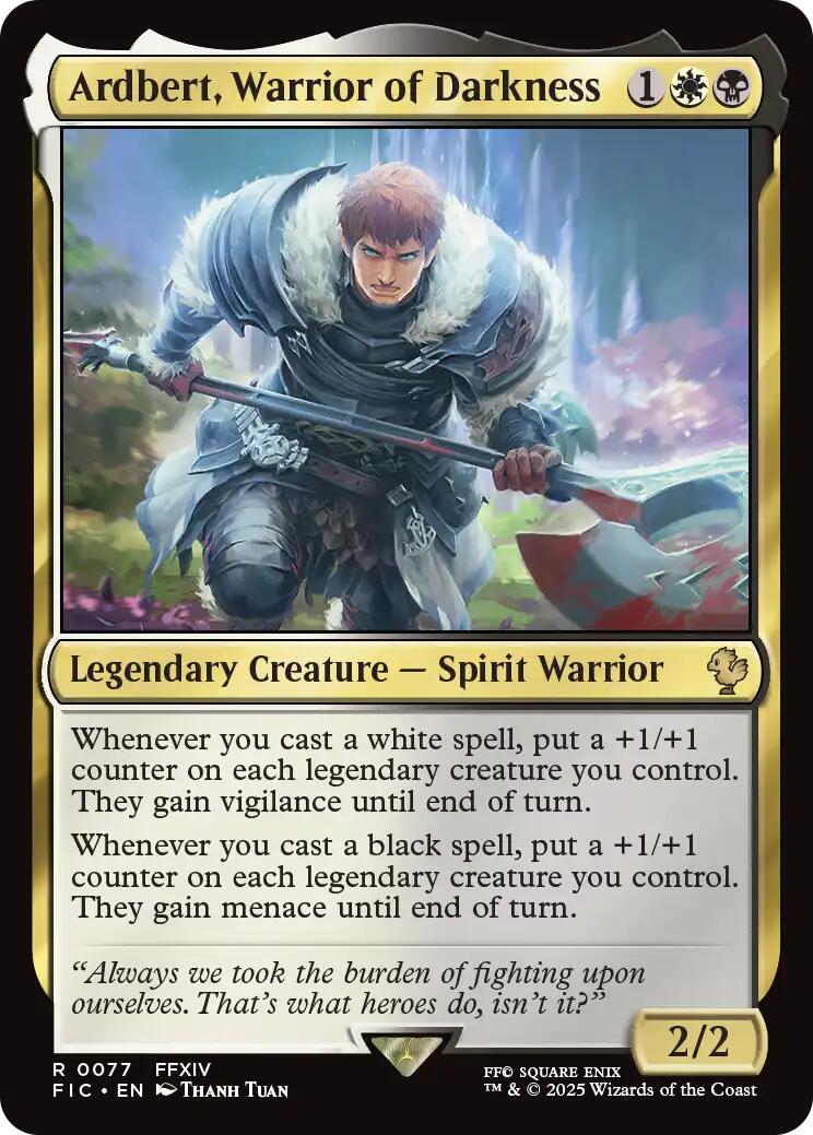 Ardbert, Warrior of Darkness (Surge Foil) [FINAL FANTASY Commander] | Spectrum Games