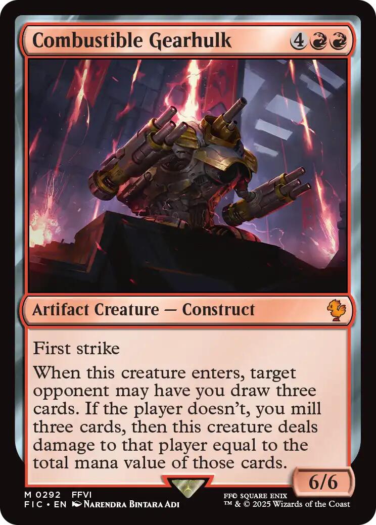 Combustible Gearhulk (Surge Foil) [FINAL FANTASY Commander] | Spectrum Games