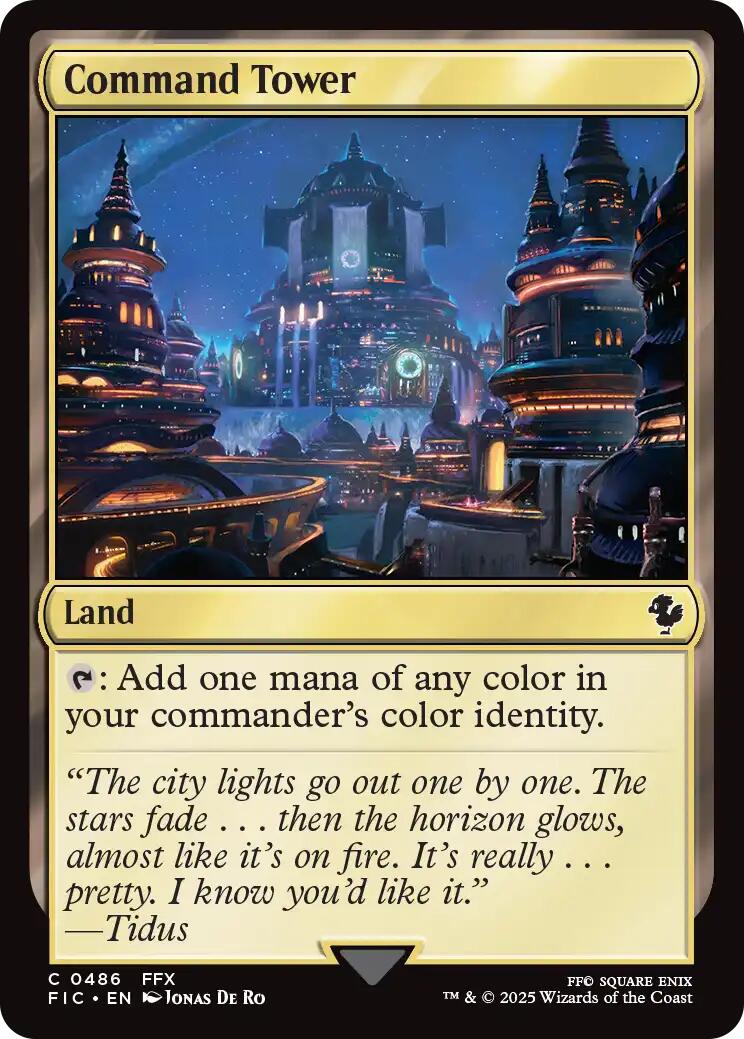 Command Tower (0486) (Surge Foil) [FINAL FANTASY Commander] | Spectrum Games
