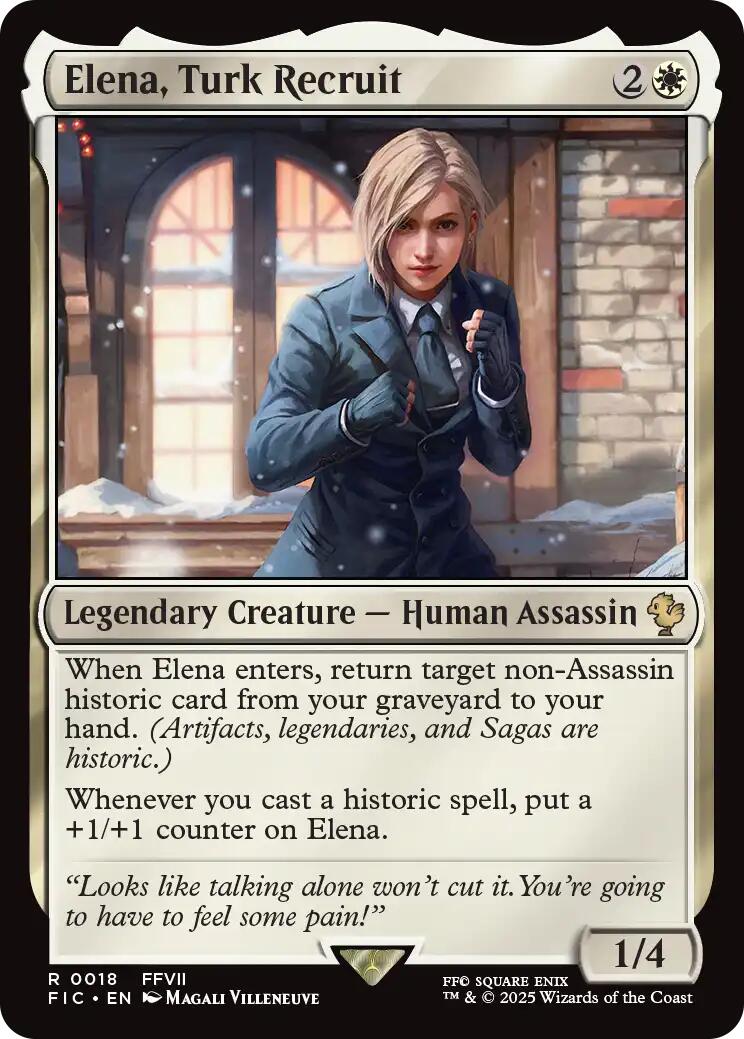 Elena, Turk Recruit (Surge Foil) [FINAL FANTASY Commander] | Spectrum Games