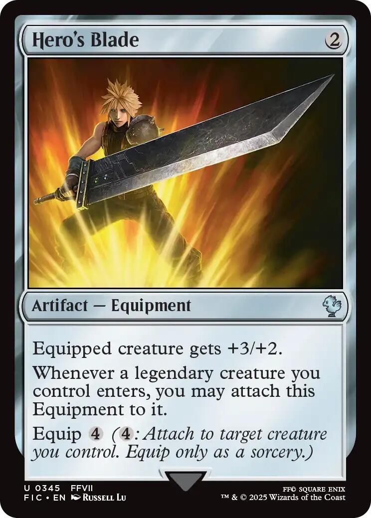 Hero's Blade (Surge Foil) [FINAL FANTASY Commander] | Spectrum Games