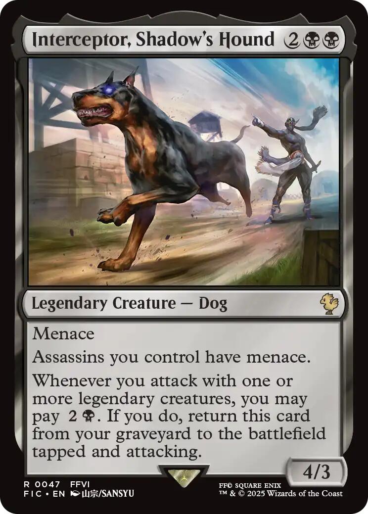 Interceptor, Shadow's Hound (Surge Foil) [FINAL FANTASY Commander] | Spectrum Games