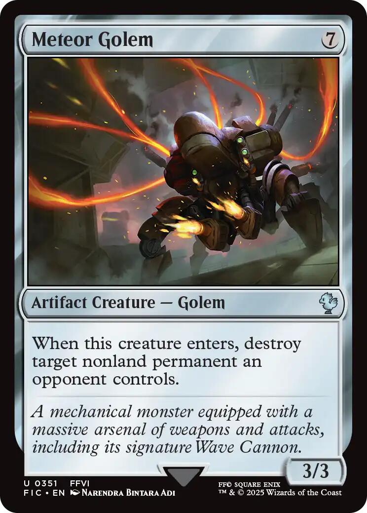 Meteor Golem (Surge Foil) [FINAL FANTASY Commander] | Spectrum Games