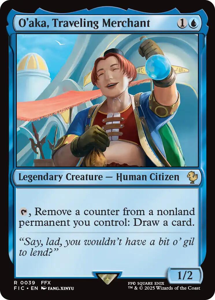 O'aka, Traveling Merchant (Surge Foil) [FINAL FANTASY Commander] | Spectrum Games