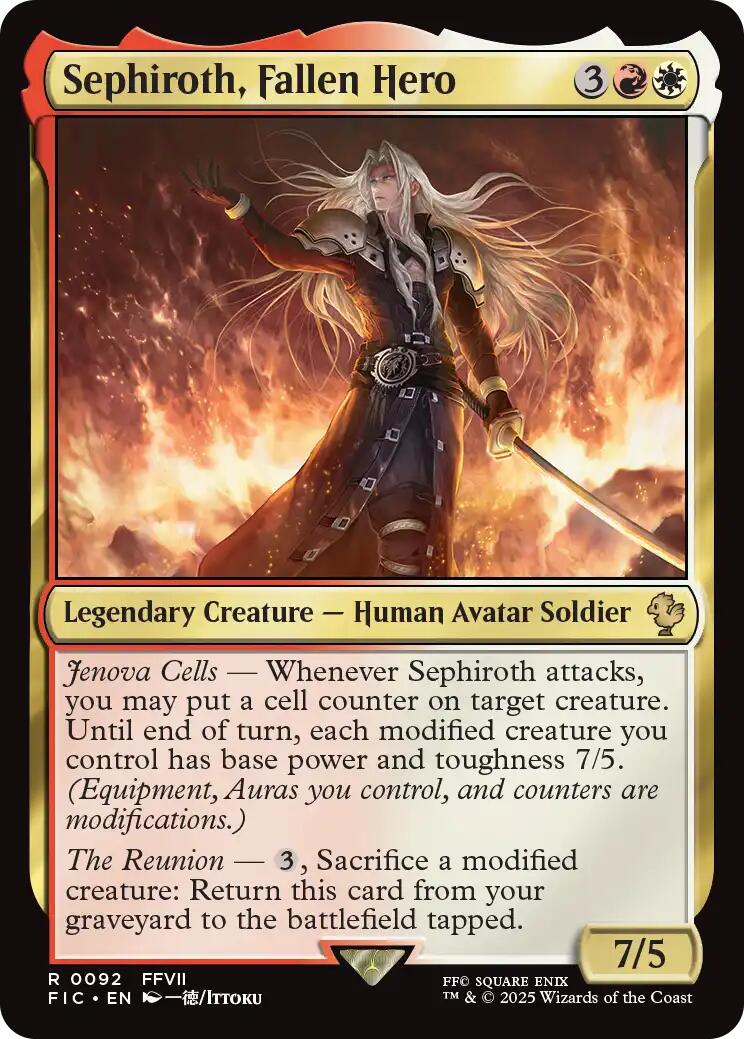 Sephiroth, Fallen Hero (Surge Foil) [FINAL FANTASY Commander] | Spectrum Games