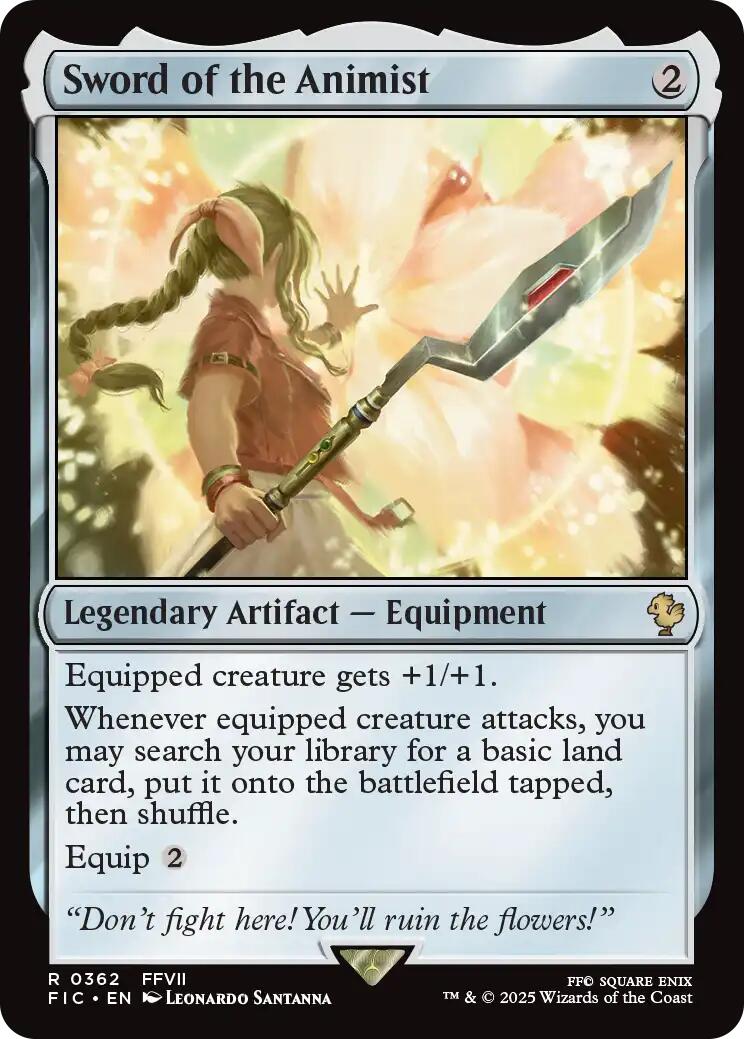 Sword of the Animist (Surge Foil) [FINAL FANTASY Commander] | Spectrum Games