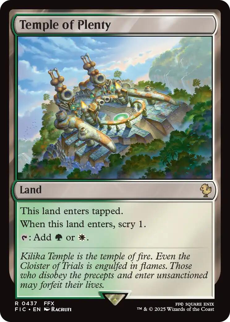 Temple of Plenty (Surge Foil) [FINAL FANTASY Commander] | Spectrum Games