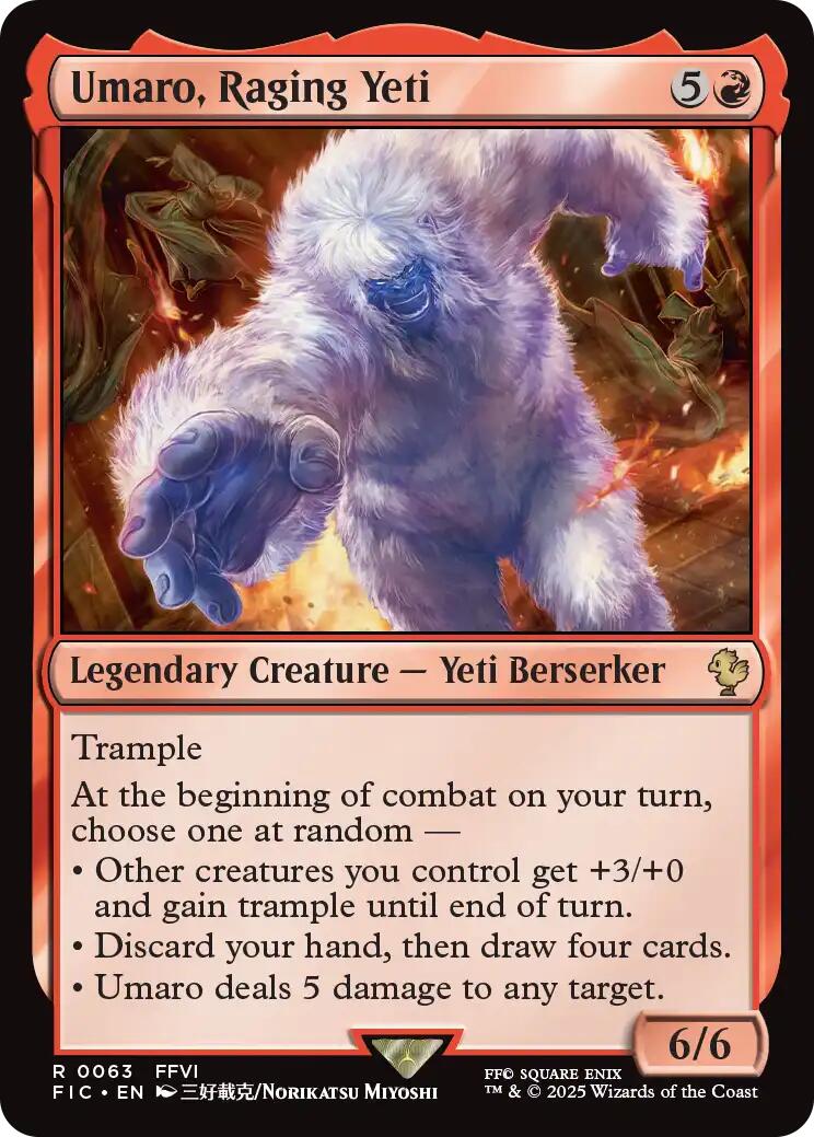 Umaro, Raging Yeti (Surge Foil) [FINAL FANTASY Commander] | Spectrum Games