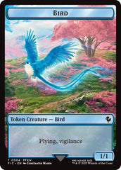 Bird // Hero (0004) Double Sided Token [FINAL FANTASY Commander Tokens] | Spectrum Games