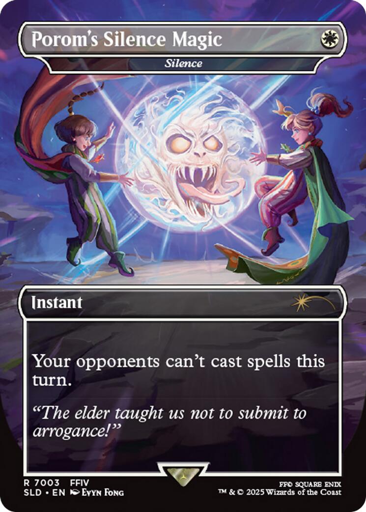 Porom's Silence Magic - Silence (Rainbow Foil) [Secret Lair Drop Series] | Spectrum Games