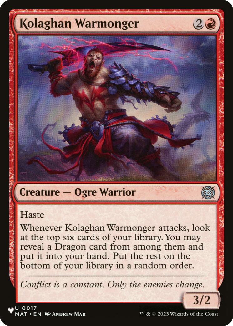 Kolaghan Warmonger [The List] | Spectrum Games