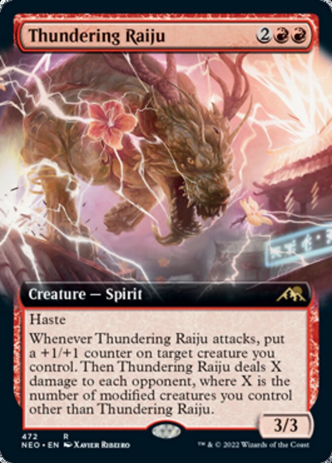 Thundering Raiju (Extended Art) [Kamigawa: Neon Dynasty] | Spectrum Games