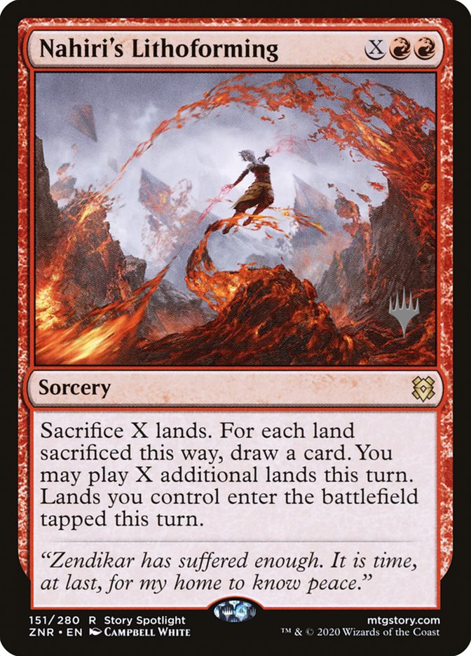 Nahiri's Lithoforming (Promo Pack) [Zendikar Rising Promos] | Spectrum Games