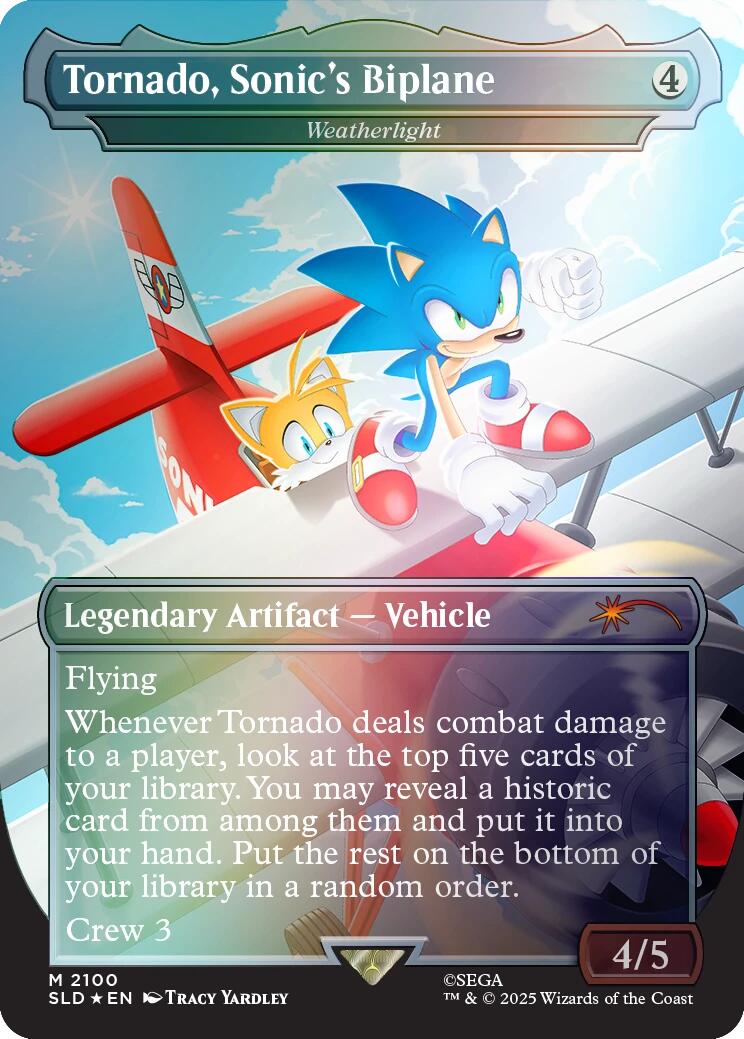 Tornado, Sonic's Biplane - Weatherlight (Rainbow Foil) [Secret Lair Drop Series] | Spectrum Games