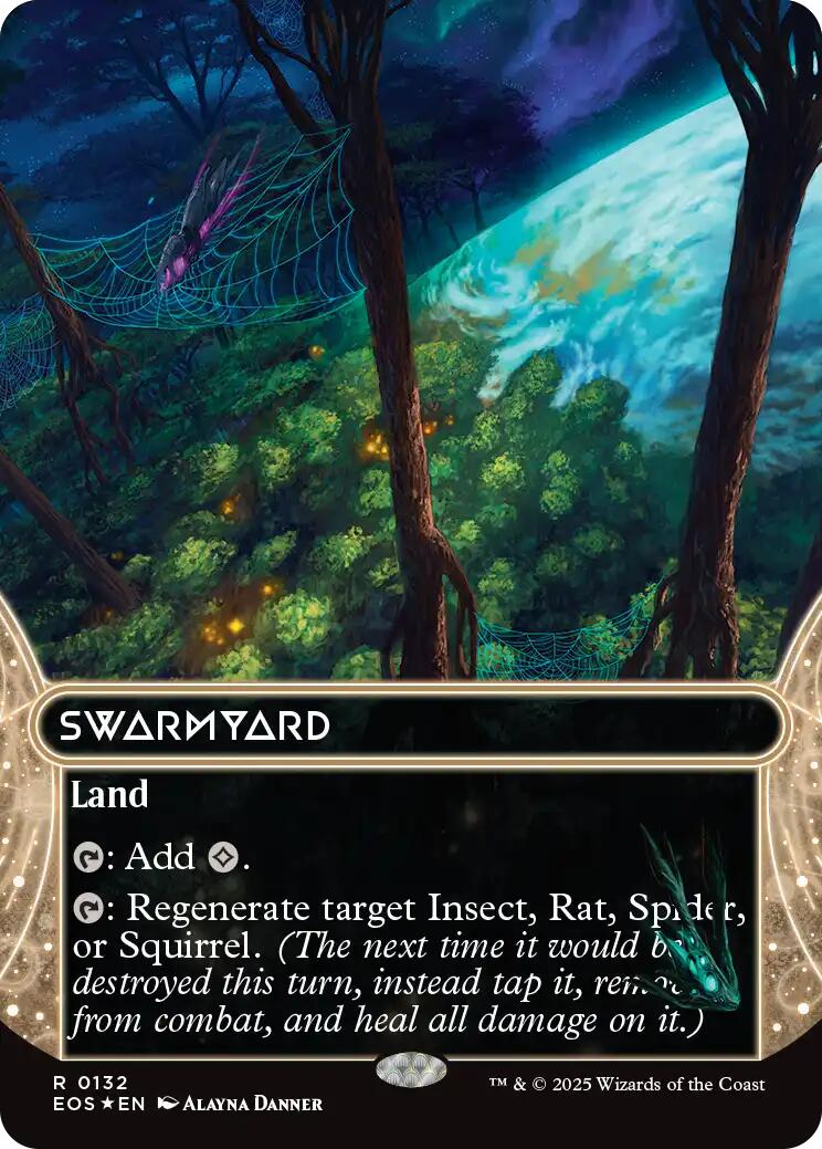 Swarmyard (0132) (Borderless) (Galaxy Foil) [Edge of Eternities: Stellar Sights] | Spectrum Games