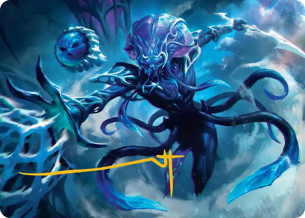 Illvoi Galeblade Art Card (Gold-Stamped Signature) [Edge of Eternities Art Series] | Spectrum Games