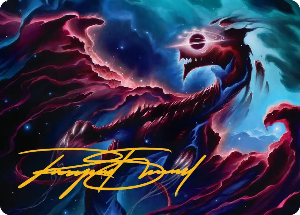 Nova Hellkite Art Card (18/54) (Gold-Stamped Signature) [Edge of Eternities Art Series] | Spectrum Games