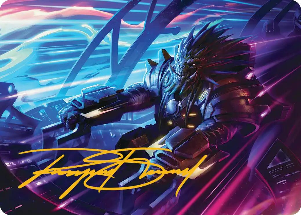 Tannuk, Steadfast Second Art Card (Gold-Stamped Signature) [Edge of Eternities Art Series] | Spectrum Games