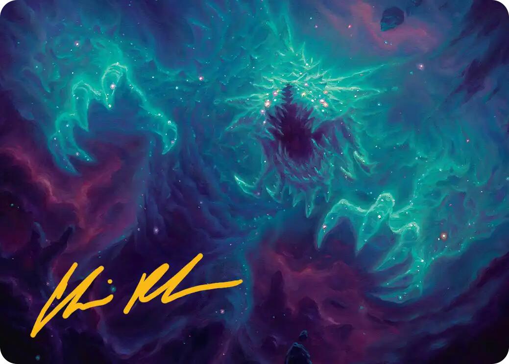 Cosmogoyf Art Card (Gold-Stamped Signature) [Edge of Eternities Art Series] | Spectrum Games