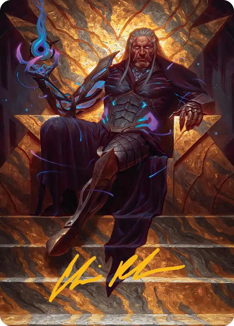 Tezzeret, Cruel Captain Art Card (1/54) (Gold-Stamped Signature) [Edge of Eternities Art Series] | Spectrum Games