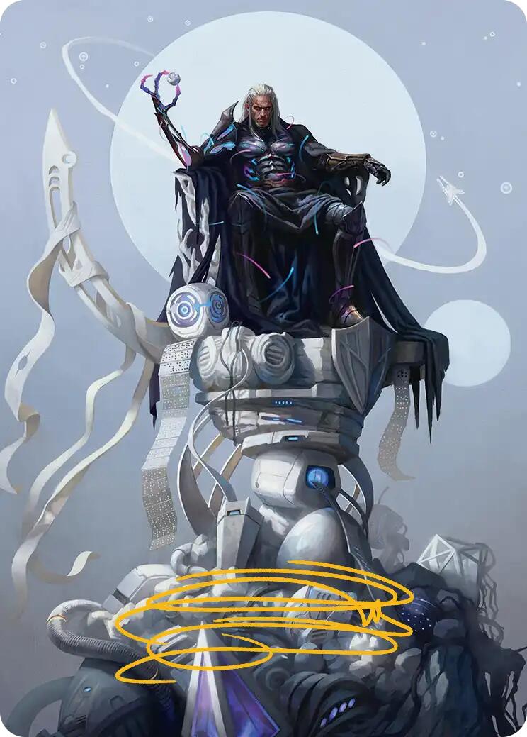 Tezzeret, Cruel Captain Art Card (35/54) (Gold-Stamped Signature) [Edge of Eternities Art Series] | Spectrum Games