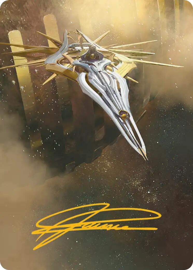 Dawnsire, Sunstar Dreadnought Art Card (Gold-Stamped Signature) [Edge of Eternities Art Series] | Spectrum Games