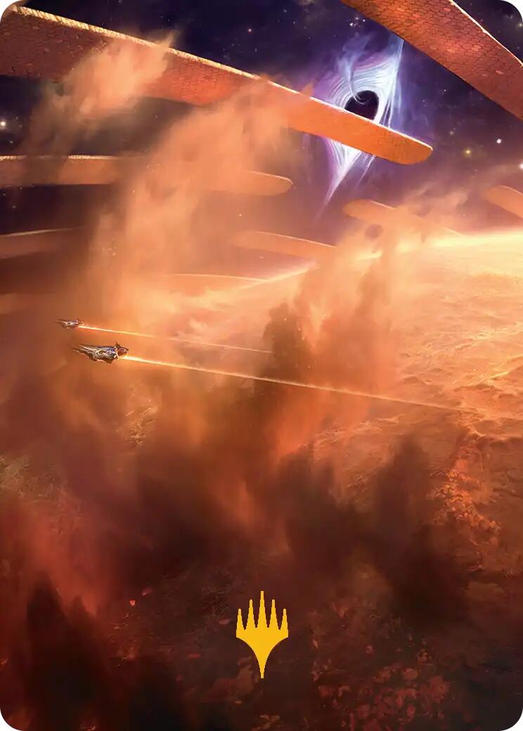 Adagia, Windswept Bastion Art Card (Gold-Stamped Planeswalker Symbol) [Edge of Eternities Art Series] | Spectrum Games