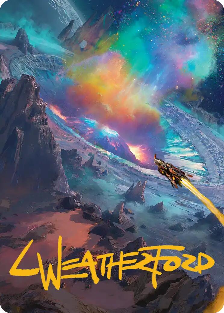 Meteor Crater Art Card (Gold-Stamped Signature) [Edge of Eternities Art Series] | Spectrum Games