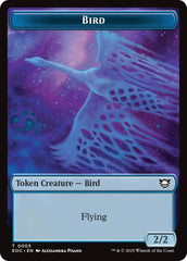 Bird // Golem (0012) Double-Sided Token [Edge of Eternities Commander Tokens] | Spectrum Games