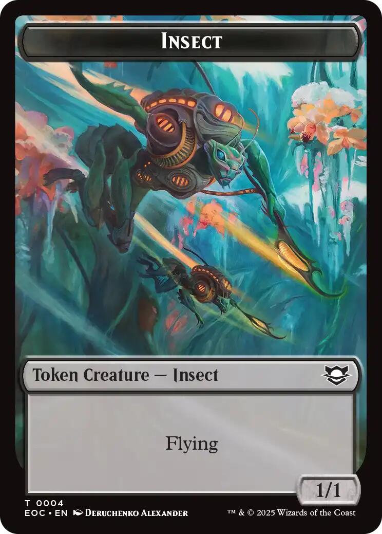 Insect // Elemental (0007) Double-Sided Token [Edge of Eternities Commander Tokens] | Spectrum Games
