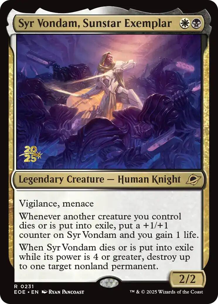 Syr Vondam, Sunstar Exemplar [Edge of Eternities Prerelease Promos] | Spectrum Games